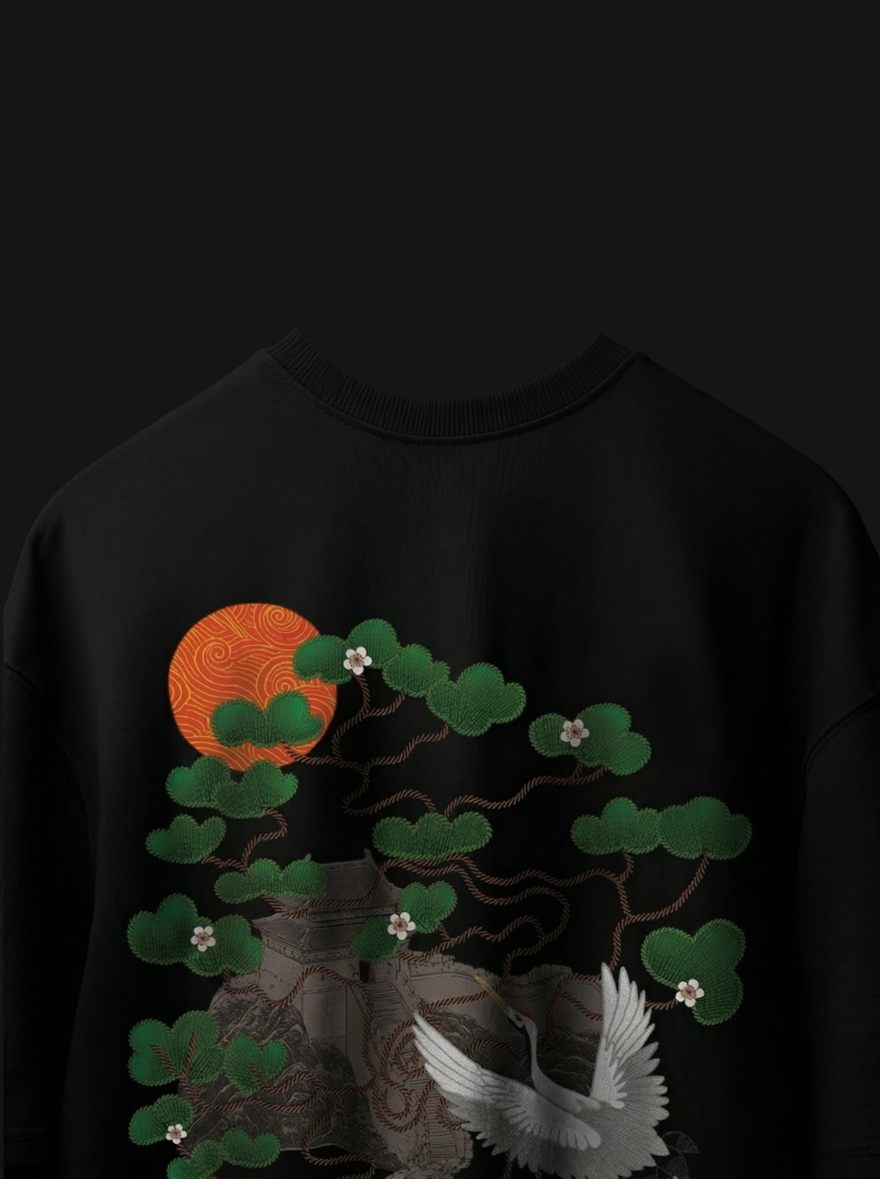'Eternal Crane' Oversized Tee