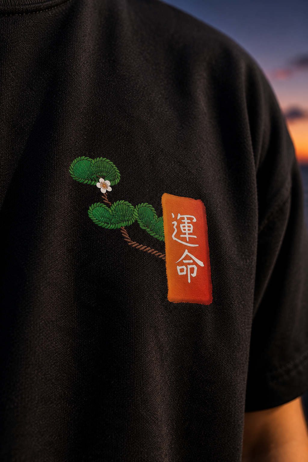 'Eternal Crane' Oversized Tee