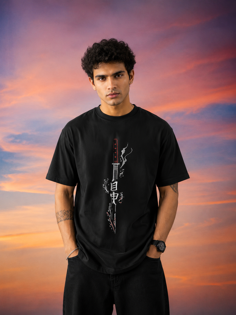 The "Zen Warrior" Oversized Tee