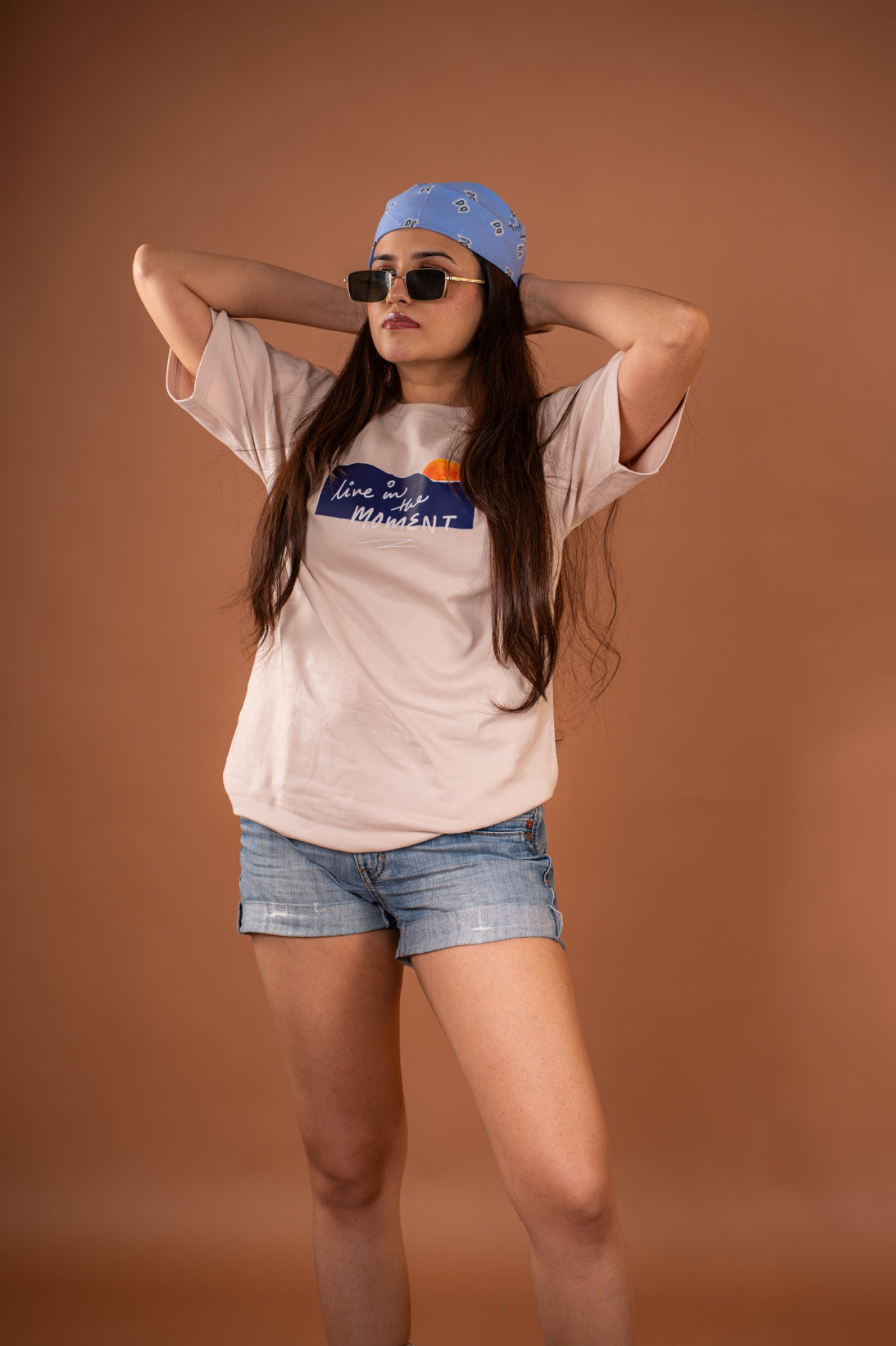 "Live the Moment" Oversized Tee