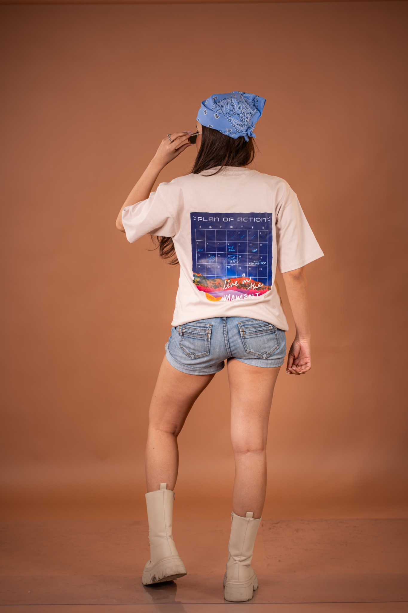 "Live the Moment" Oversized Tee