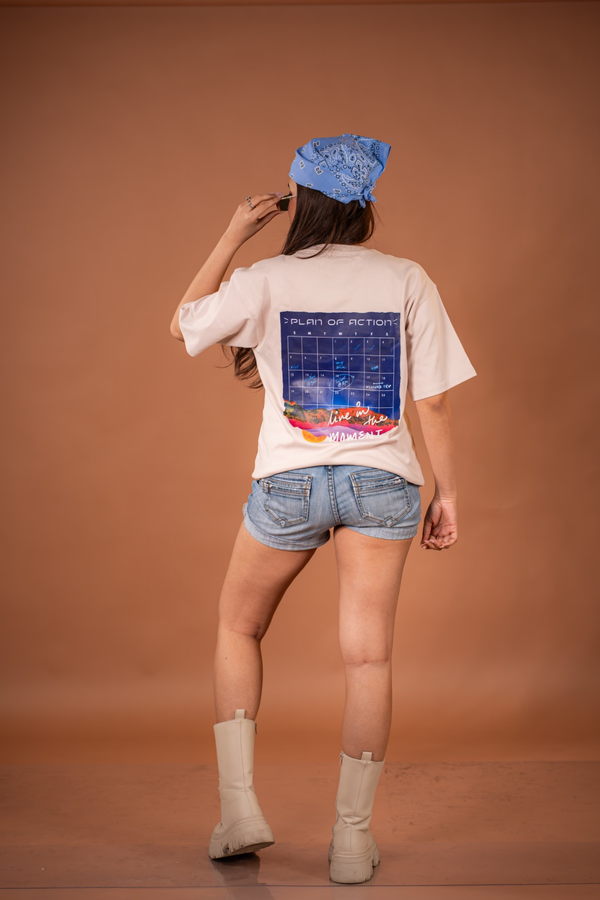 "Live the Moment" Oversized Tee