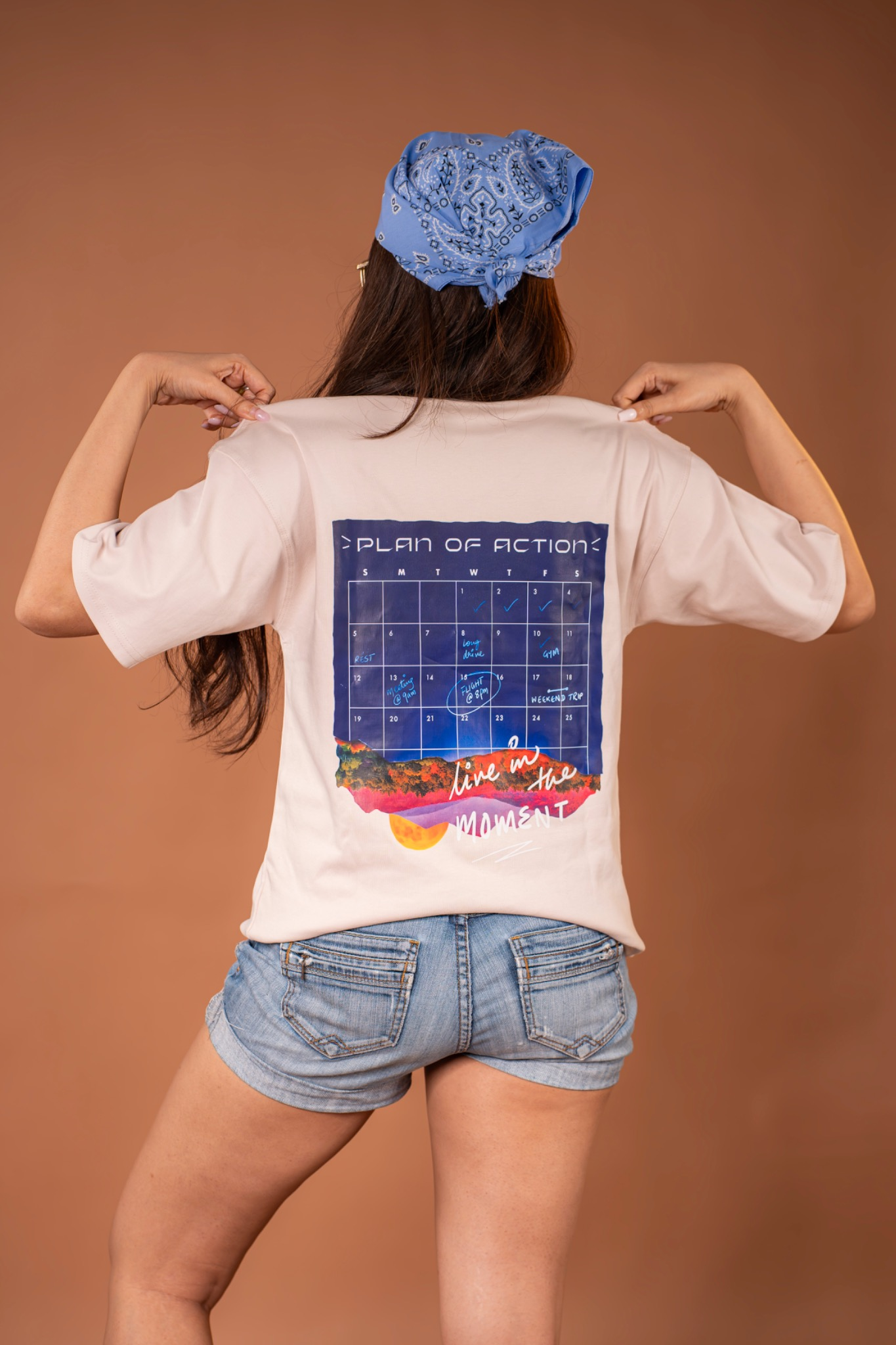 "Live the Moment" Oversized Tee