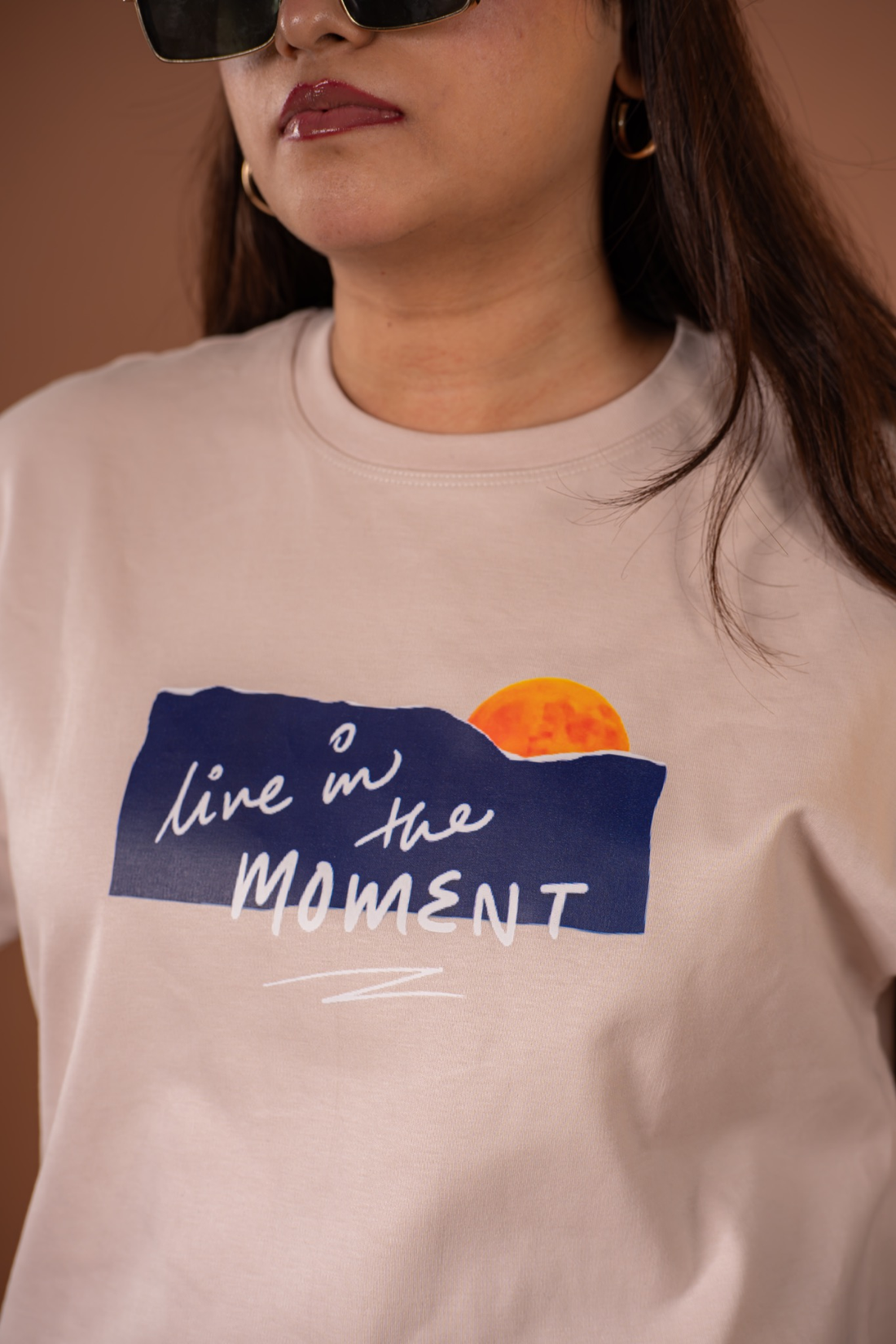 "Live the Moment" Oversized Tee