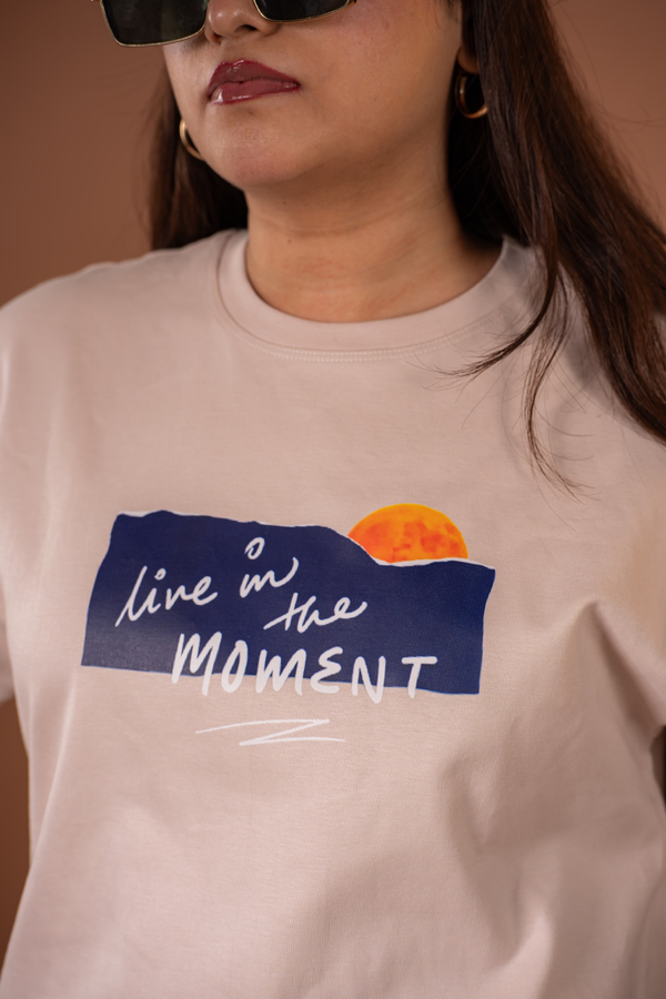 "Live the Moment" Oversized Tee