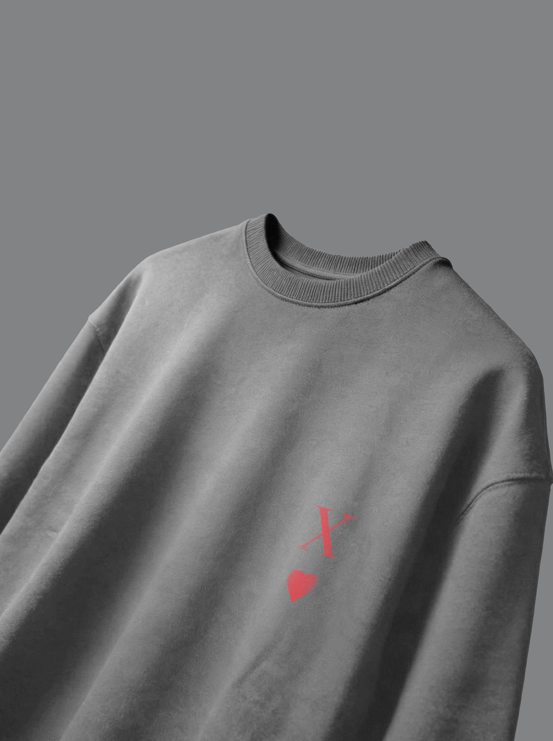 The 'X of Hearts' Oversized Acid-Wash Tee