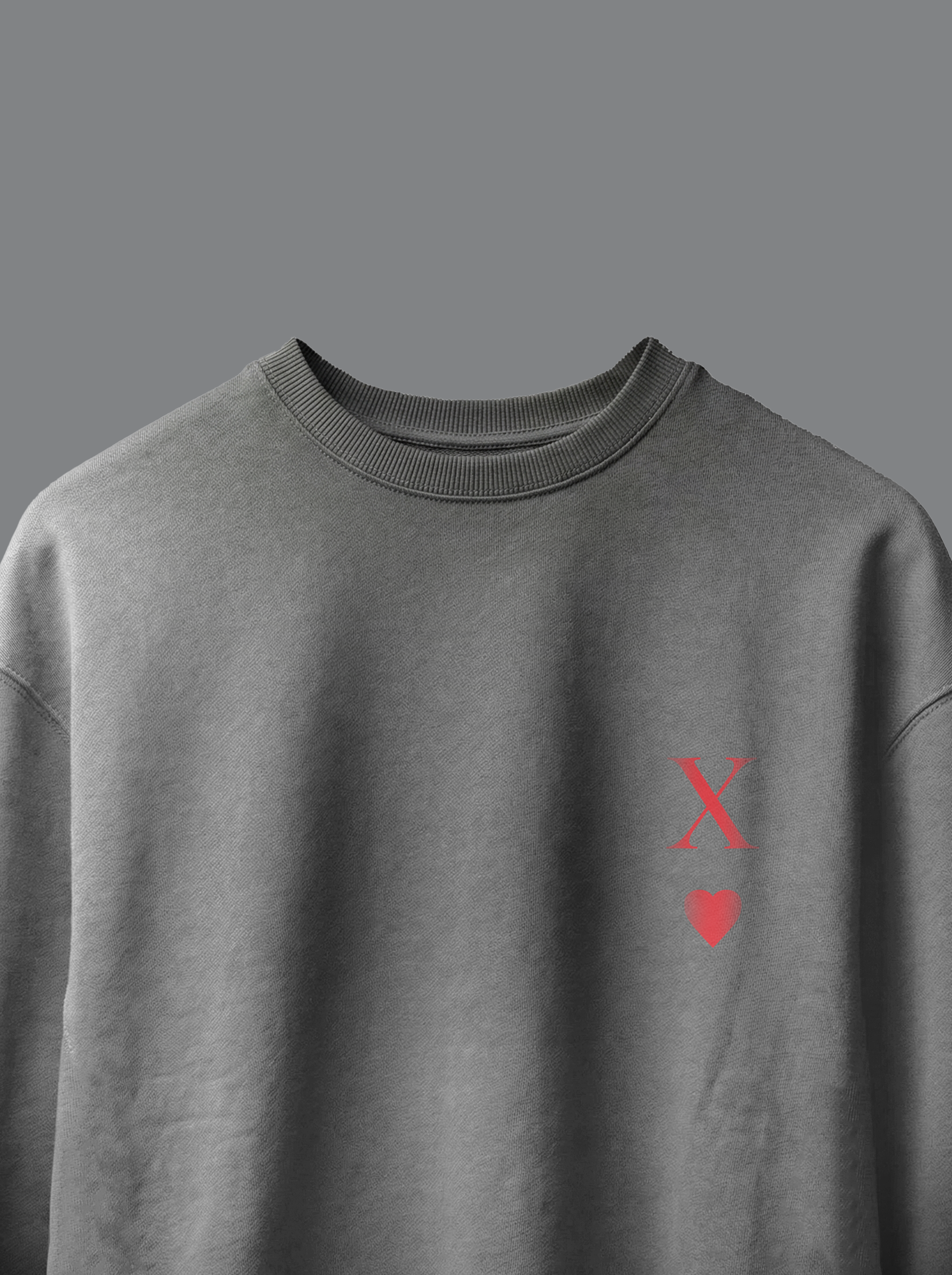 The 'X of Hearts' Oversized Acid-Wash Tee
