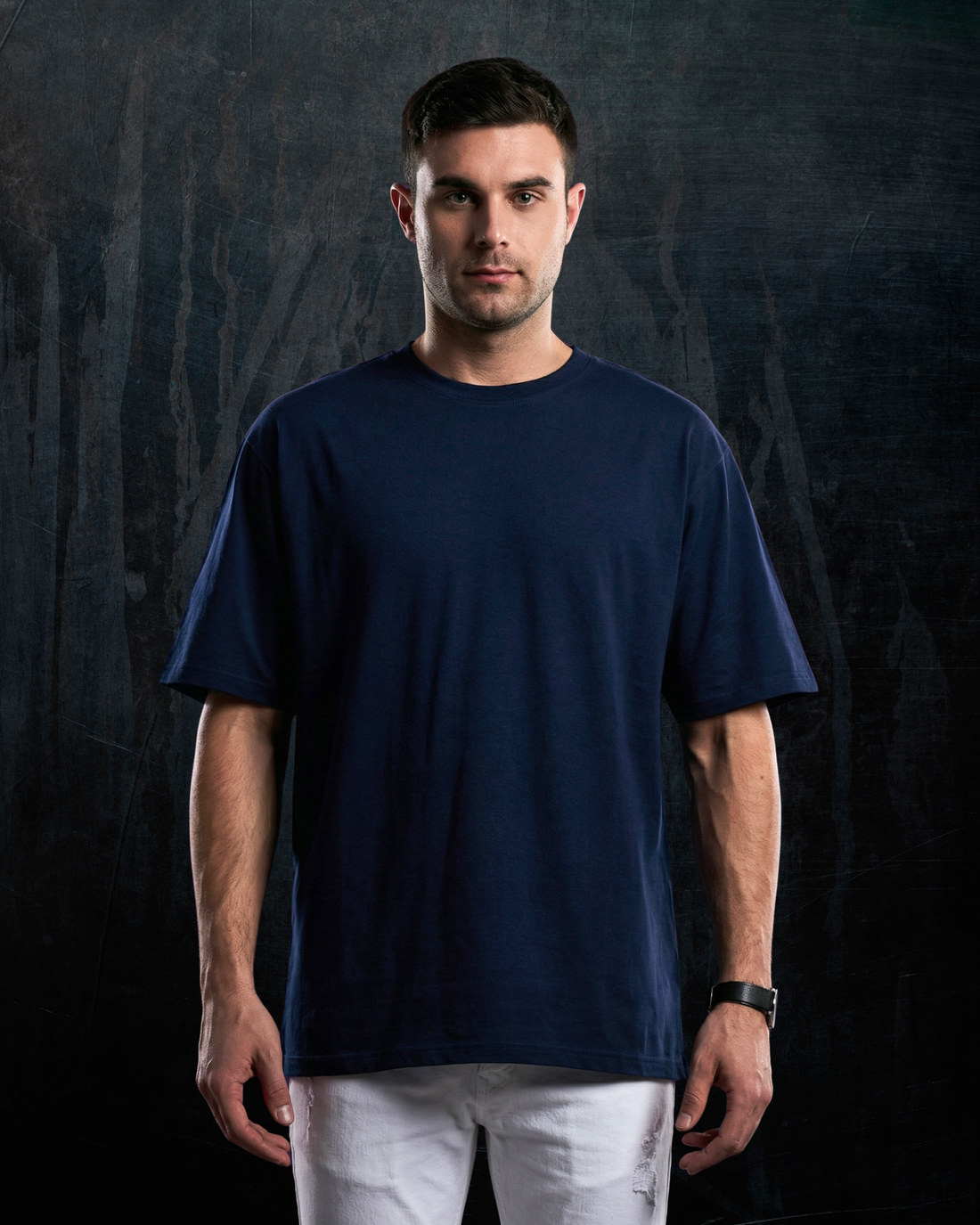 Interlock Premium Dark Blue Oversized Solid