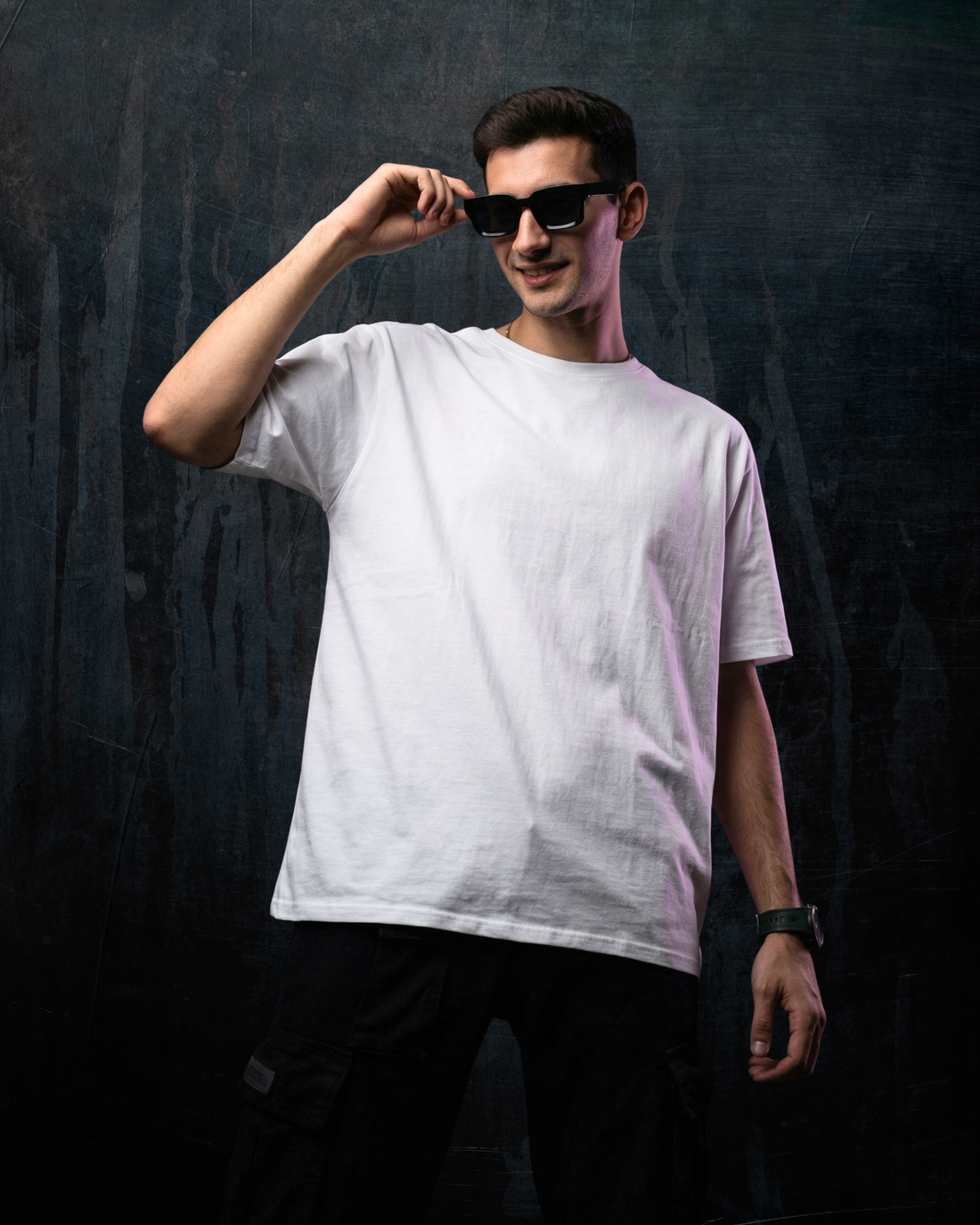 Interlock White Premium Oversized Solid